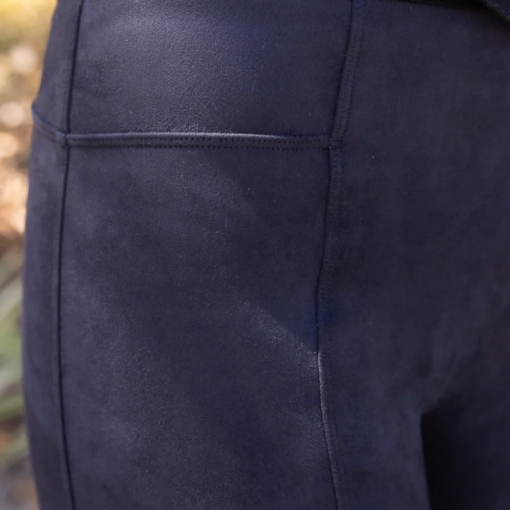 Spanx Classic Black High-Waist Leggings Faux Suede Leggings Medium - Picture 12 of 13